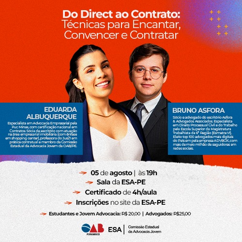 Dia: 05/08 - Do Direct ao Contrato: Técnicas para Encantar, Convencer e Contratar