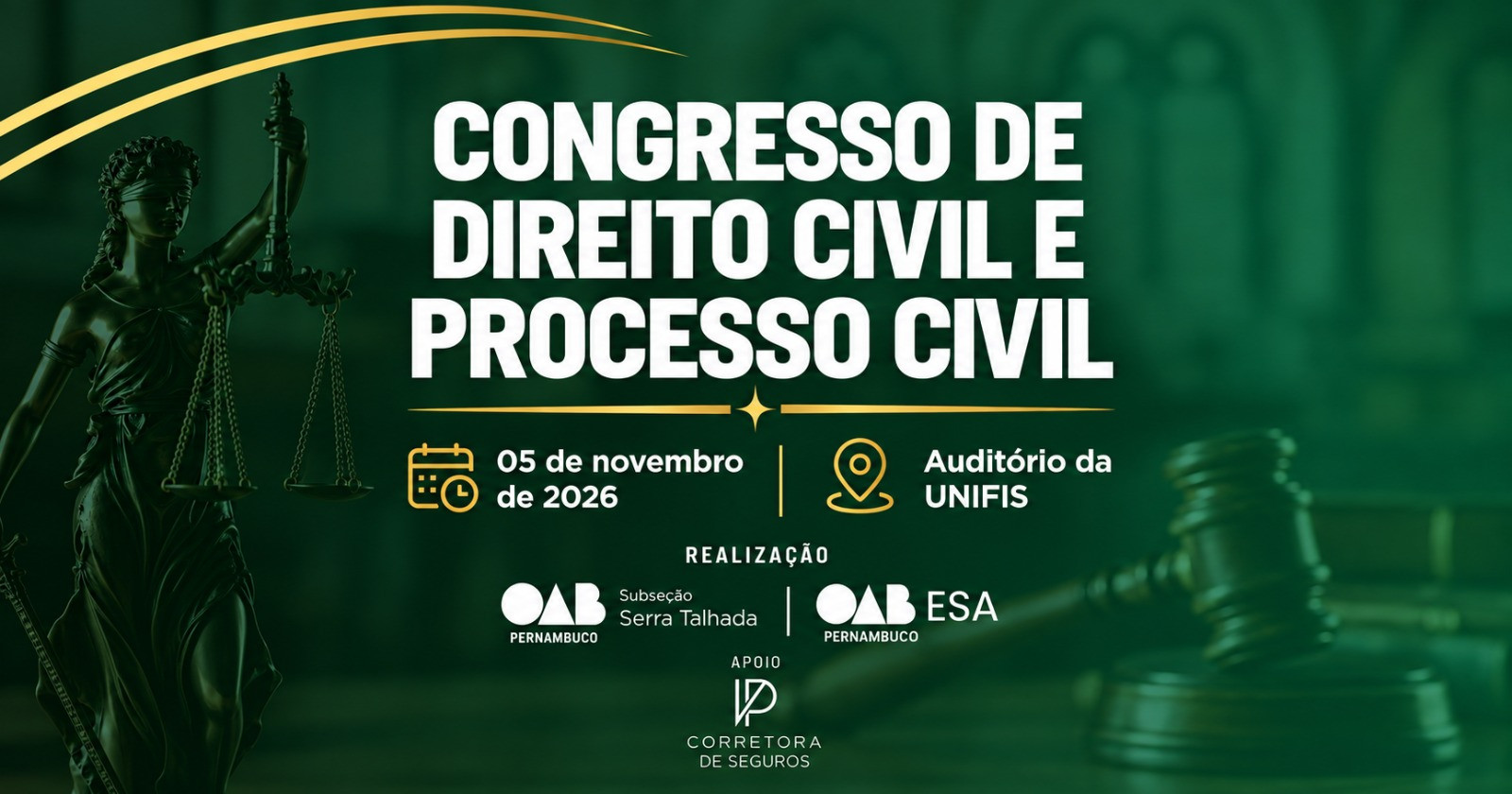 Dia: 05/11 - Congresso de Direito Civil e Processo Civil | SERRA TALHADA
