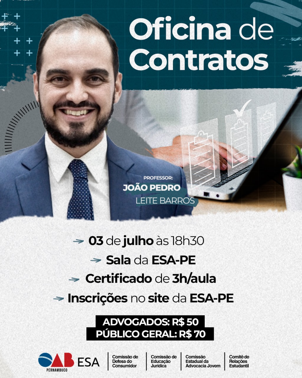 Dia: 03/07 - Oficina de Contratos