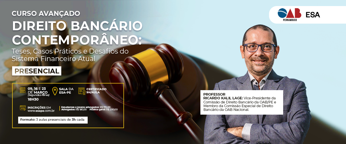 Início: 09/03 - Curso Avançado de Direito Bancário Contemporâneo